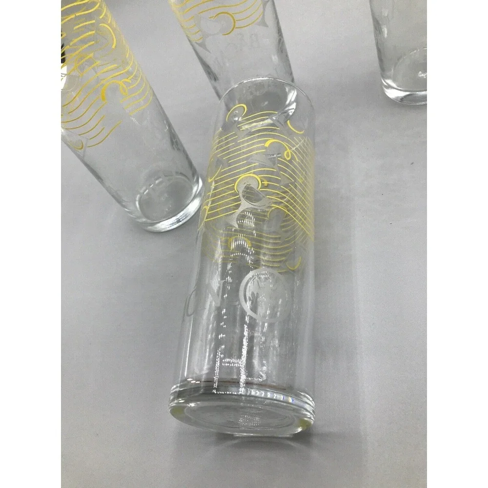 Bicardi‎ Rum Highball Glasses Tom Collins Limon Lemon Cocktail set of 4